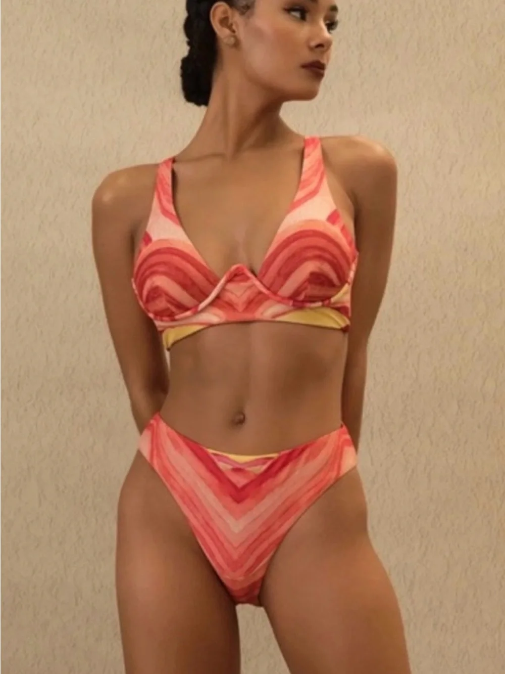 Andrea Iyamah Kasa Sunset Underwire Swim Bikini Top XS NEW NWT